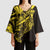 Yellow Marquesas Islands Kimono Sleeve Blouse Marquesan Matatiki Hammerhead Shark Patutiki - Polynesian Pride