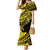 Yellow Marquesas Islands Mermaid Dress Marquesan Matatiki Hammerhead Shark Patutiki - Polynesian Pride