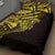 Yellow Marquesas Islands Quilt Bed Set Marquesan Matatiki Hammerhead Shark Patutiki - Polynesian Pride