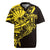 Yellow Marquesas Islands Rugby Jersey Marquesan Matatiki Hammerhead Shark Patutiki - Polynesian Pride