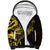 Yellow Marquesas Islands Sherpa Hoodie Marquesan Matatiki Hammerhead Shark Patutiki - Polynesian Pride