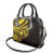 Yellow Marquesas Islands Shoulder Handbag Marquesan Matatiki Hammerhead Shark Patutiki - Polynesian Pride