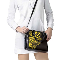 Yellow Marquesas Islands Shoulder Handbag Marquesan Matatiki Hammerhead Shark Patutiki LT14 - Polynesian Pride