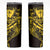 Yellow Marquesas Islands Skinny Tumbler Marquesan Matatiki Hammerhead Shark Patutiki - Polynesian Pride