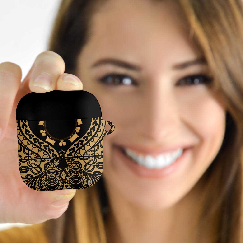 Austral Islands AirPods Case Tuhaa Pae Penu Stars Necklace Gold - Polynesian Pride