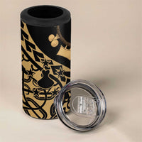 Austral Islands 4 in 1 Can Cooler Tumbler Tuhaa Pae Penu Stars Necklace Gold - Polynesian Pride