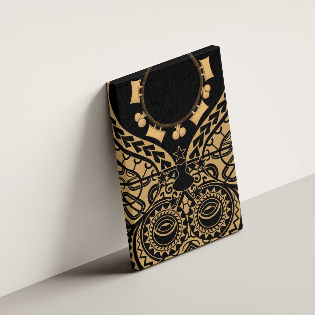 Austral Islands Canvas Wall Art Tuhaa Pae Penu Stars Necklace Gold - Polynesian Pride