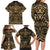 Austral Islands Family Matching Long Sleeve Bodycon Dress and Hawaiian Shirt Tuhaa Pae Penu Stars Necklace Gold - Polynesian Pride