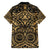 Austral Islands Family Matching Off The Shoulder Long Sleeve Dress and Hawaiian Shirt Tuhaa Pae Penu Stars Necklace Gold - Polynesian Pride