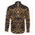 Austral Islands Family Matching Off The Shoulder Long Sleeve Dress and Hawaiian Shirt Tuhaa Pae Penu Stars Necklace Gold - Polynesian Pride