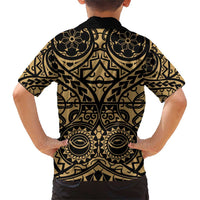 Austral Islands Family Matching Short Sleeve Bodycon Dress and Hawaiian Shirt Tuhaa Pae Penu Stars Necklace Gold LT14 - Polynesian Pride