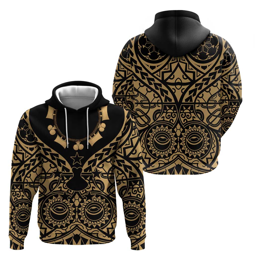 Austral Islands Hoodie Tuhaa Pae Penu Stars Necklace Gold - Polynesian Pride