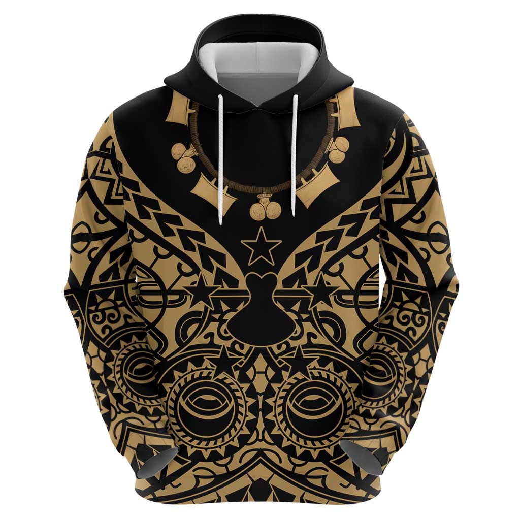 Austral Islands Hoodie Tuhaa Pae Penu Stars Necklace Gold - Polynesian Pride