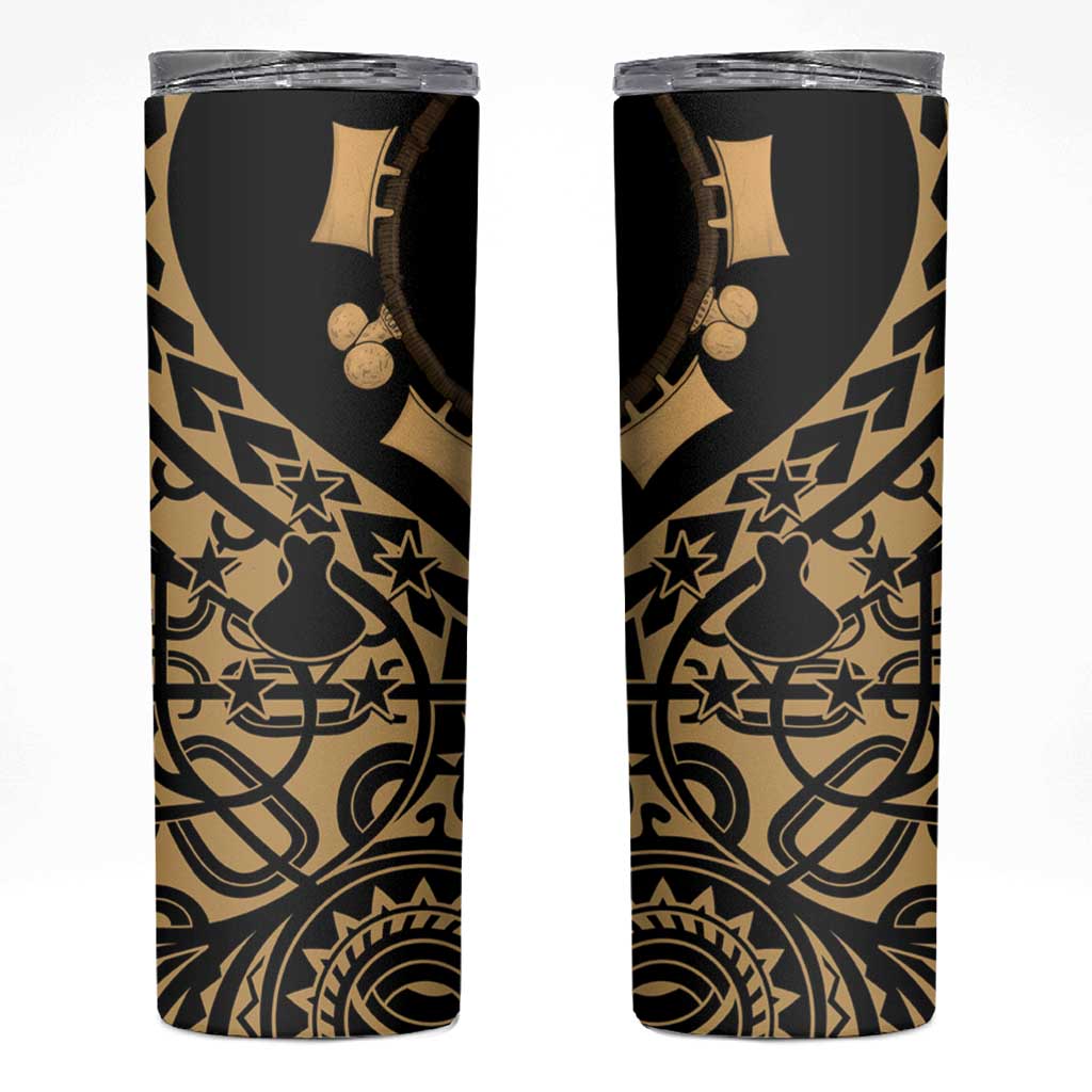 Austral Islands Skinny Tumbler Tuhaa Pae Penu Stars Necklace Gold - Polynesian Pride