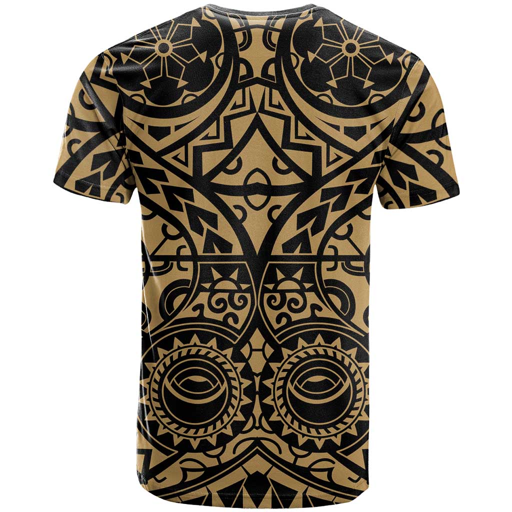 Austral Islands T Shirt Tuhaa Pae Penu Stars Necklace Gold - Polynesian Pride
