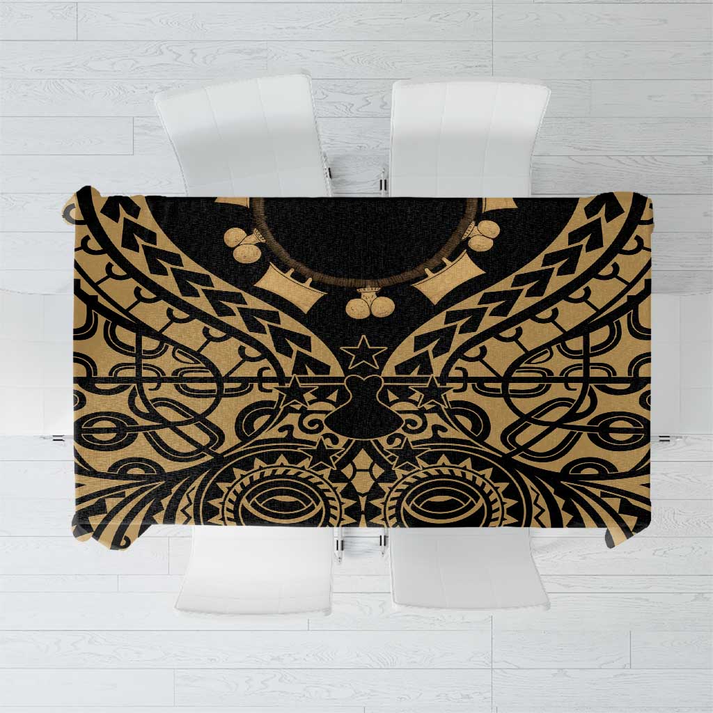 Austral Islands Tablecloth Tuhaa Pae Penu Stars Necklace Gold - Polynesian Pride