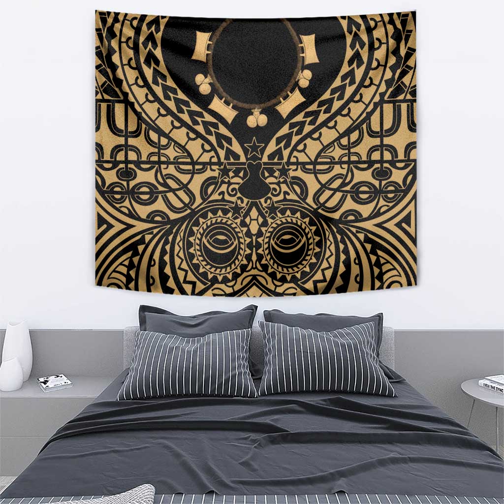 Austral Islands Tapestry Tuhaa Pae Penu Stars Necklace Gold LT14 - Polynesian Pride