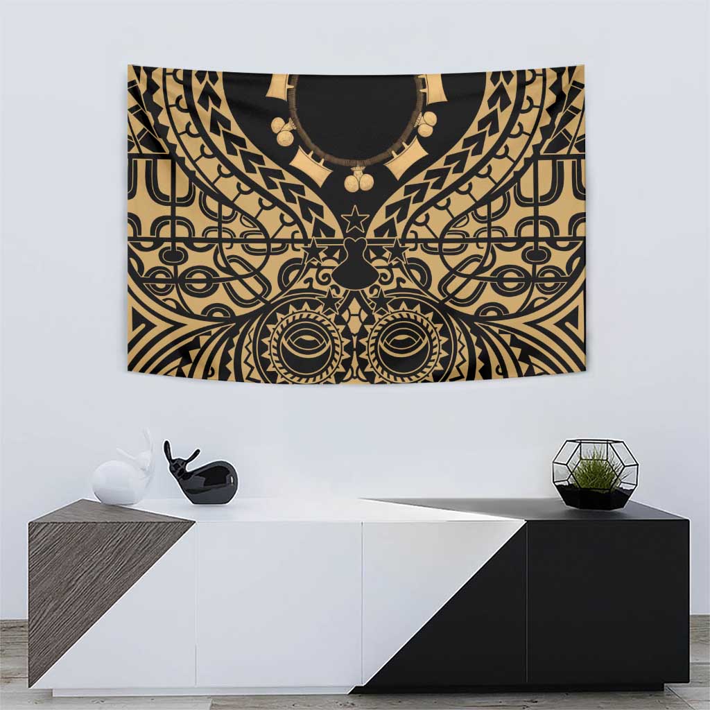Austral Islands Tapestry Tuhaa Pae Penu Stars Necklace Gold LT14 - Polynesian Pride