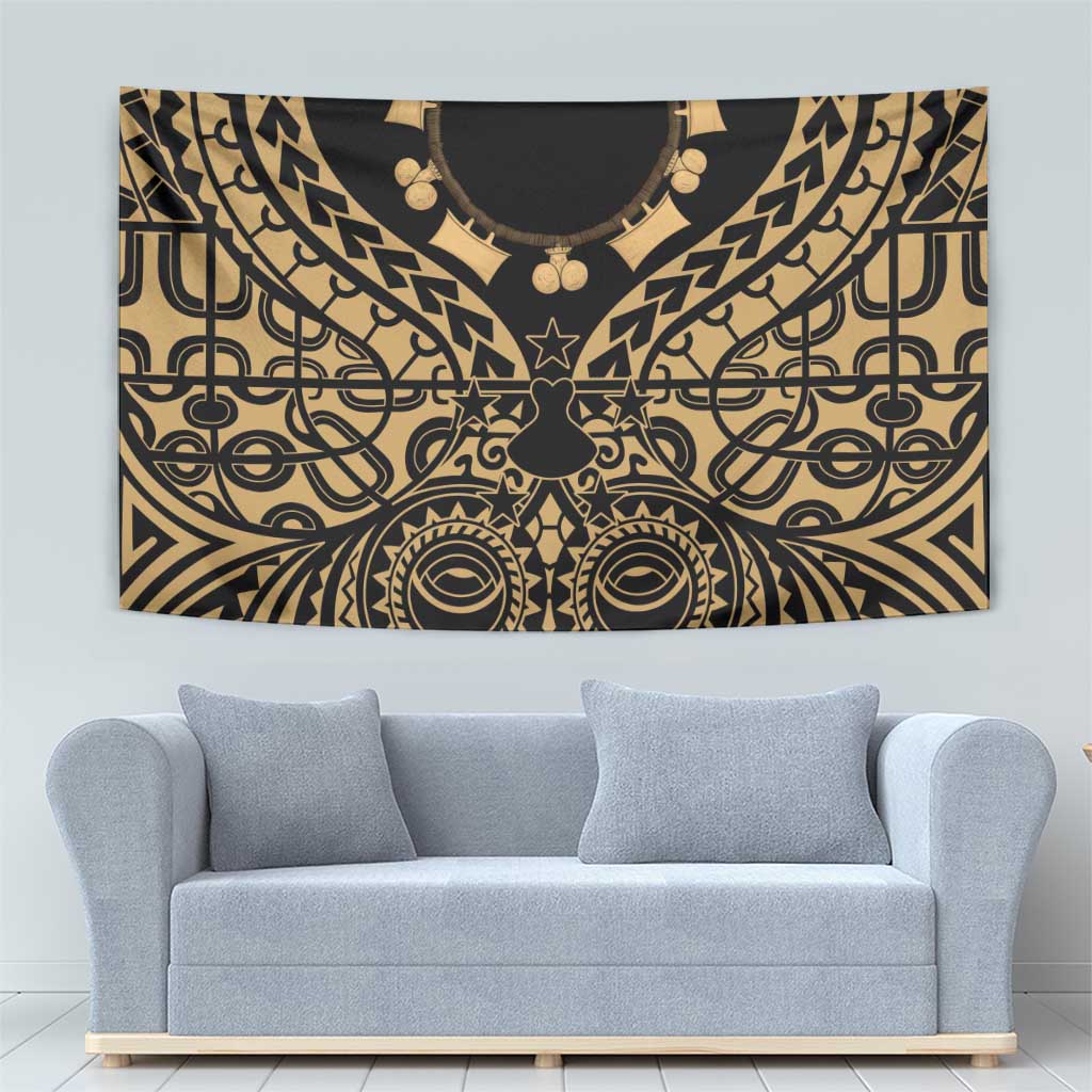 Austral Islands Tapestry Tuhaa Pae Penu Stars Necklace Gold LT14 - Polynesian Pride