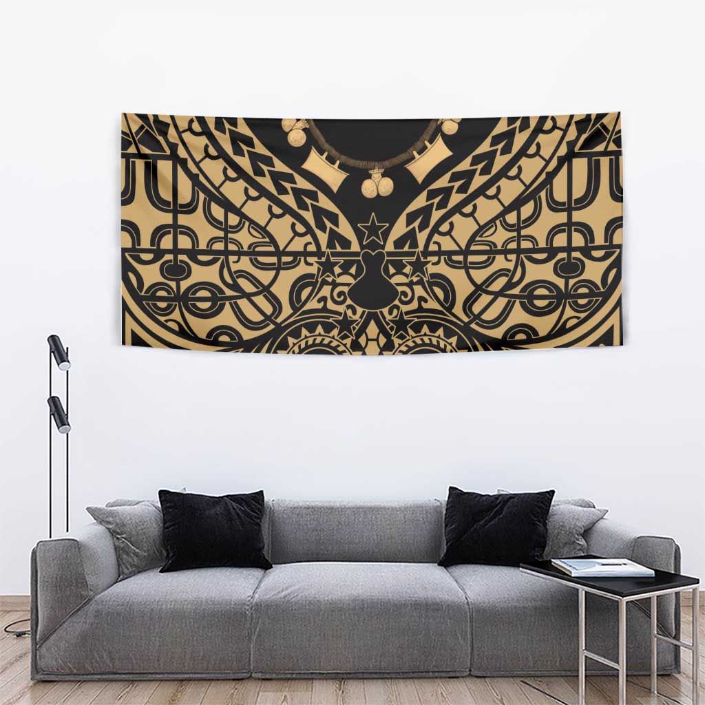 Austral Islands Tapestry Tuhaa Pae Penu Stars Necklace Gold LT14 - Polynesian Pride