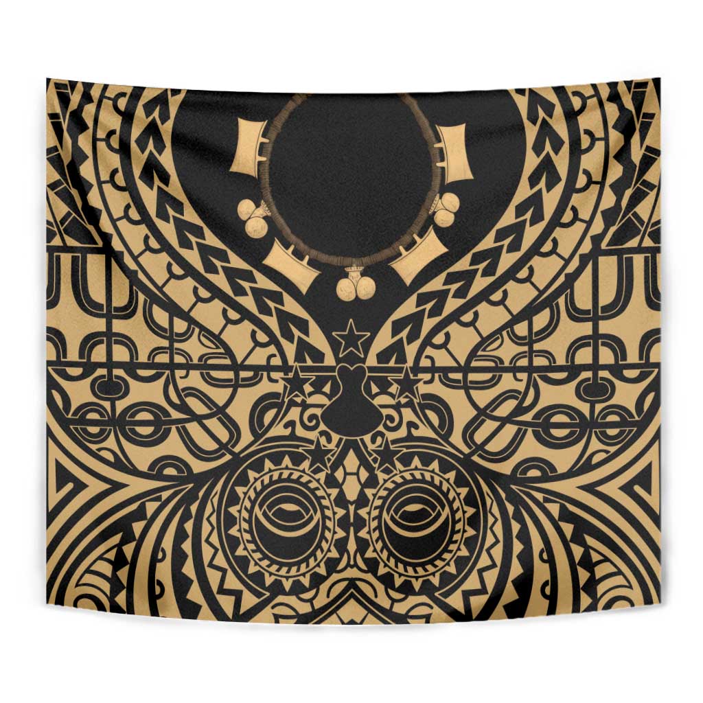 Austral Islands Tapestry Tuhaa Pae Penu Stars Necklace Gold LT14 - Polynesian Pride