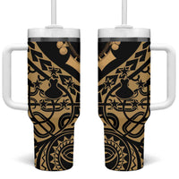Austral Islands Tumbler With Handle Tuhaa Pae Penu Stars Necklace Gold - Polynesian Pride