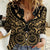 Austral Islands Women Casual Shirt Tuhaa Pae Penu Stars Necklace Gold - Polynesian Pride