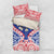 Austral Islands Bedding Set Tuhaa Pae Penu Stars Necklace Red - Polynesian Pride
