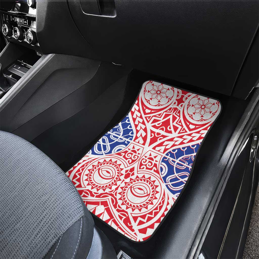 Austral Islands Car Mats Tuhaa Pae Penu Stars Necklace Red LT14 - Polynesian Pride