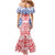 Austral Islands Family Matching Mermaid Dress and Hawaiian Shirt Tuhaa Pae Penu Stars Necklace Red - Polynesian Pride