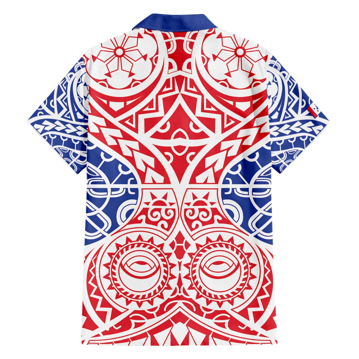 Austral Islands Family Matching Off The Shoulder Long Sleeve Dress and Hawaiian Shirt Tuhaa Pae Penu Stars Necklace Red LT14 - Polynesian Pride