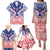 Austral Islands Family Matching Puletasi and Hawaiian Shirt Tuhaa Pae Penu Stars Necklace Red - Polynesian Pride