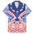 Austral Islands Family Matching Puletasi and Hawaiian Shirt Tuhaa Pae Penu Stars Necklace Red - Polynesian Pride