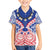 Austral Islands Family Matching Short Sleeve Bodycon Dress and Hawaiian Shirt Tuhaa Pae Penu Stars Necklace Red - Polynesian Pride