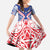 Austral Islands Family Matching Summer Maxi Dress and Hawaiian Shirt Tuhaa Pae Penu Stars Necklace Red - Polynesian Pride