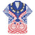 Austral Islands Family Matching Summer Maxi Dress and Hawaiian Shirt Tuhaa Pae Penu Stars Necklace Red - Polynesian Pride