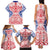 Austral Islands Family Matching Tank Maxi Dress and Hawaiian Shirt Tuhaa Pae Penu Stars Necklace Red - Polynesian Pride
