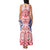 Austral Islands Family Matching Tank Maxi Dress and Hawaiian Shirt Tuhaa Pae Penu Stars Necklace Red - Polynesian Pride