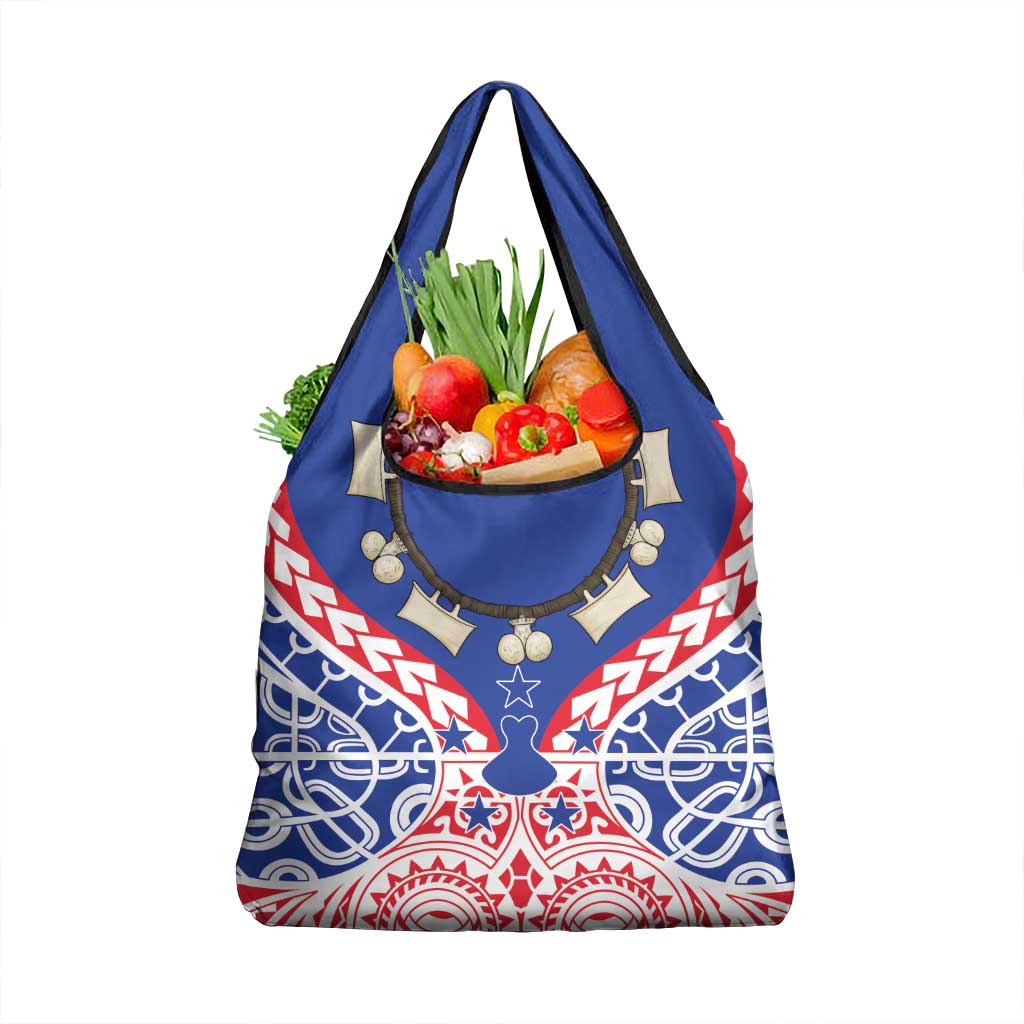 Austral Islands Grocery Bag Tuhaa Pae Penu Stars Necklace Red - Polynesian Pride