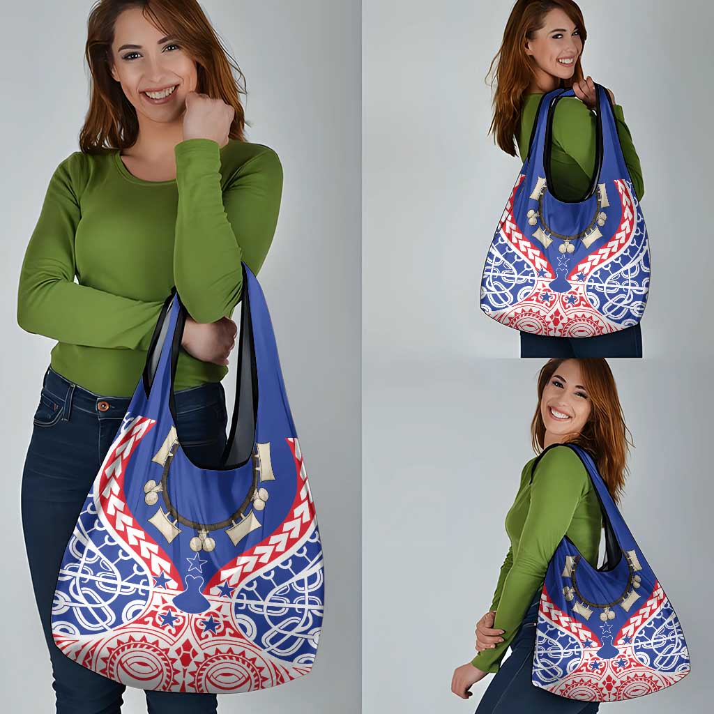 Austral Islands Grocery Bag Tuhaa Pae Penu Stars Necklace Red - Polynesian Pride