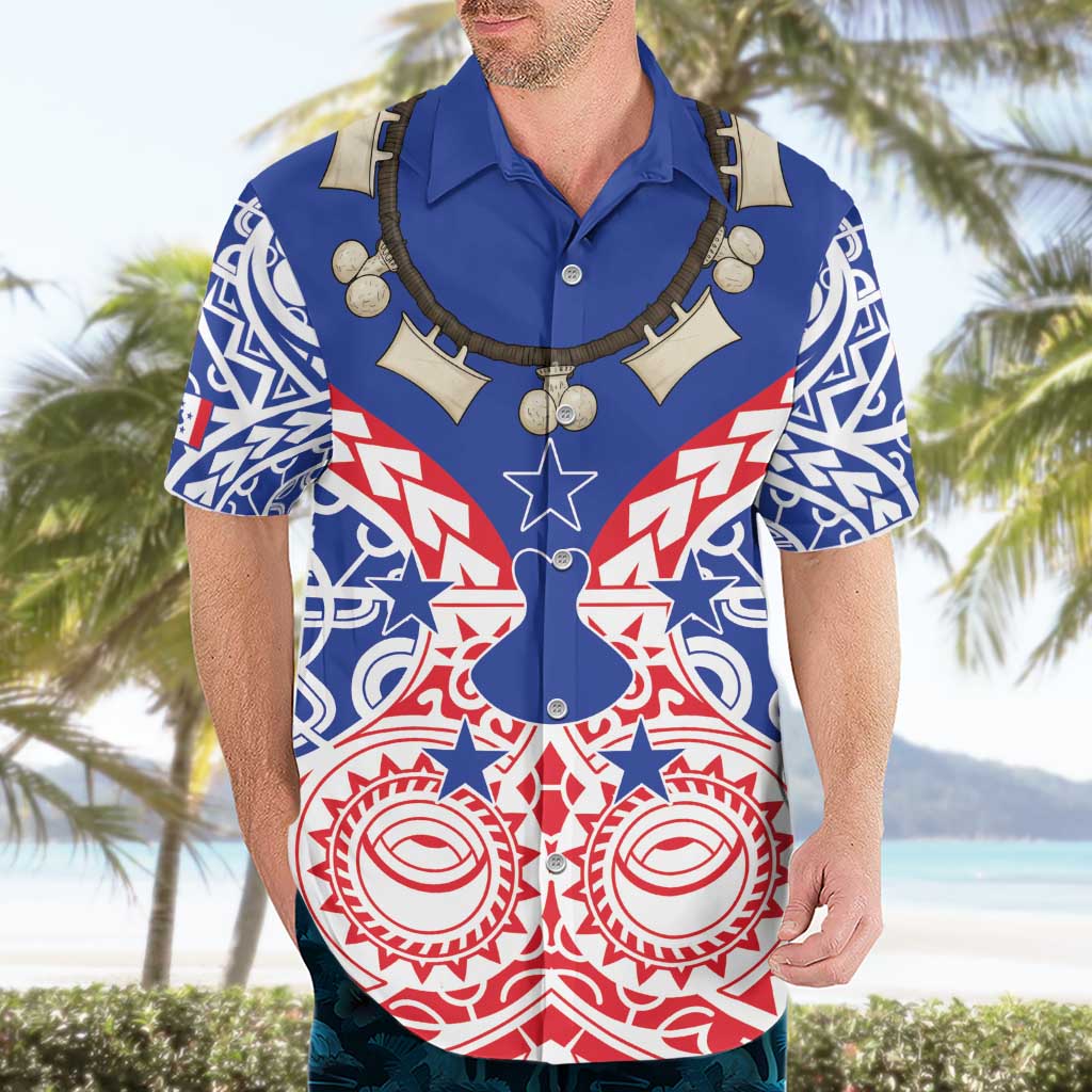 Austral Islands Hawaiian Shirt Tuhaa Pae Penu Stars Necklace Red - Polynesian Pride
