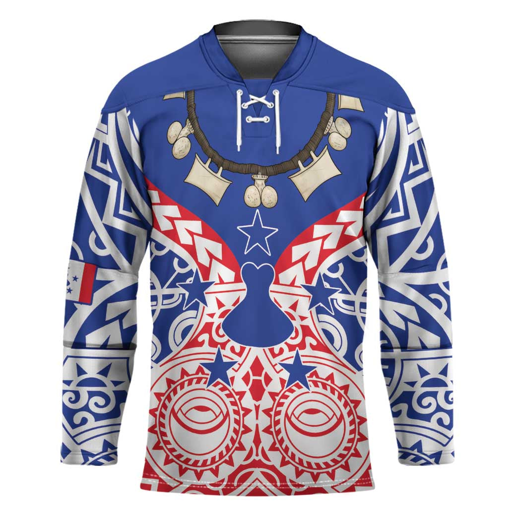 Austral Islands Hockey Jersey Tuhaa Pae Penu Stars Necklace Red LT14 Unisex Red - Polynesian Pride