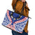 Austral Islands Leather Tote Bag Tuhaa Pae Penu Stars Necklace Red - Polynesian Pride