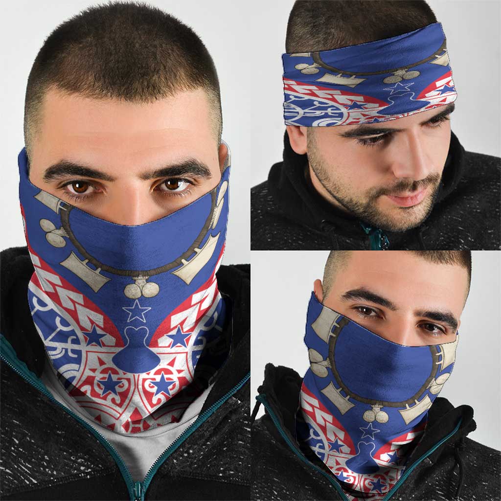 Austral Islands Neck Gaiter Tuhaa Pae Penu Stars Necklace Red LT14 - Polynesian Pride
