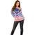 Austral Islands Off Shoulder Sweater Tuhaa Pae Penu Stars Necklace Red - Polynesian Pride