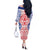 Austral Islands Off The Shoulder Long Sleeve Dress Tuhaa Pae Penu Stars Necklace Red - Polynesian Pride