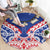 Austral Islands Round Carpet Tuhaa Pae Penu Stars Necklace Red - Polynesian Pride