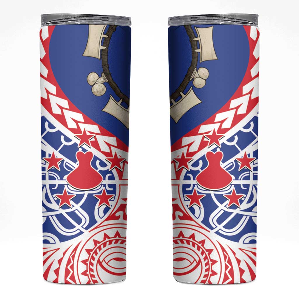 Austral Islands Skinny Tumbler Tuhaa Pae Penu Stars Necklace Red - Polynesian Pride