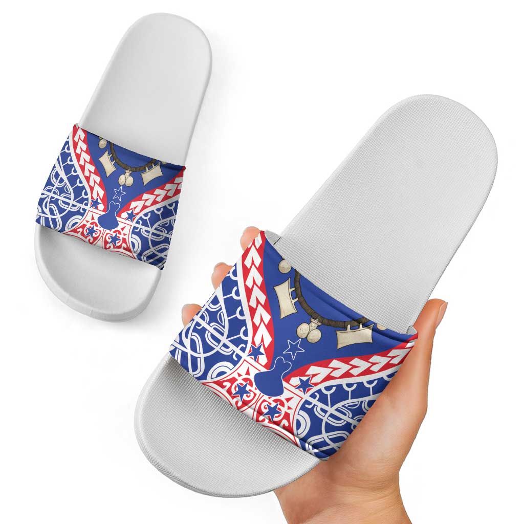 Austral Islands Slide Sandals Tuhaa Pae Penu Stars Necklace Red LT14 - Polynesian Pride