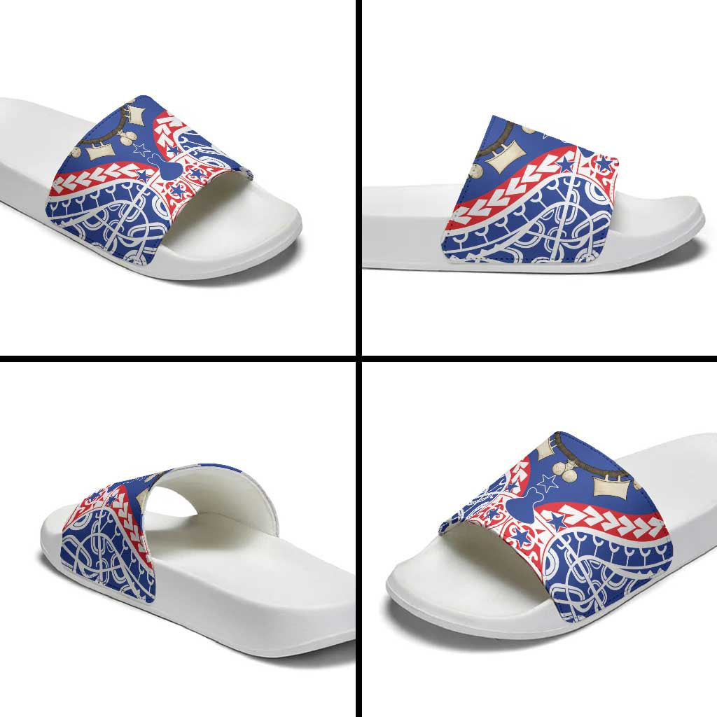 Austral Islands Slide Sandals Tuhaa Pae Penu Stars Necklace Red LT14 - Polynesian Pride